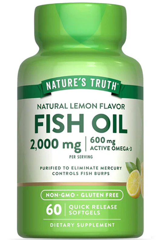 FISH OIL OMEGA 3 2000 MG | LEMON FLAVOR - 60 Softgels